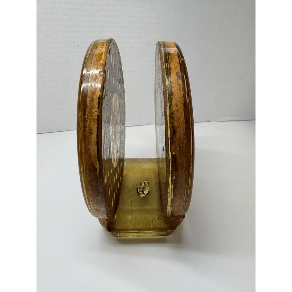 Vintage 1960s Gamut Designs LUCITE Acrylic Pressed Flower MCM Napkin Holder USA